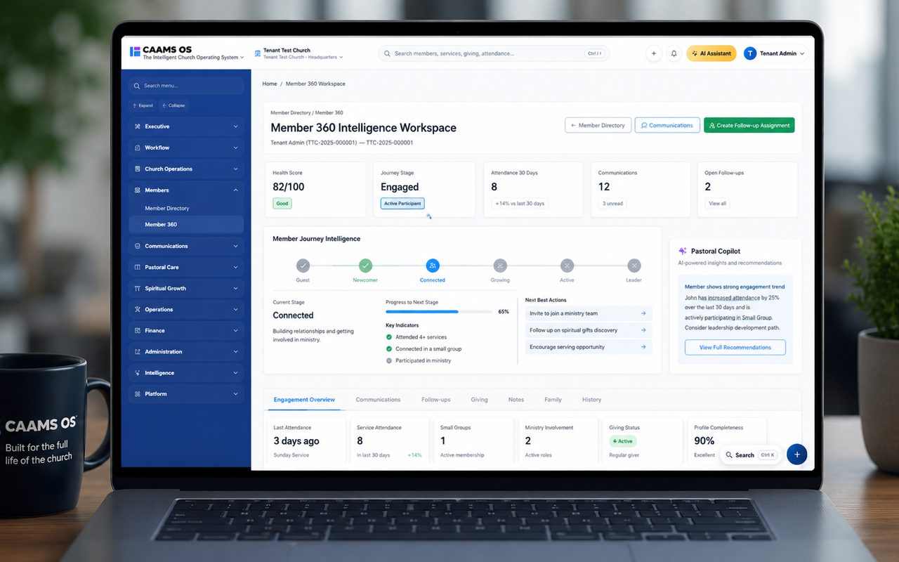 CAAMS OS Member 360 Intelligence Workspace